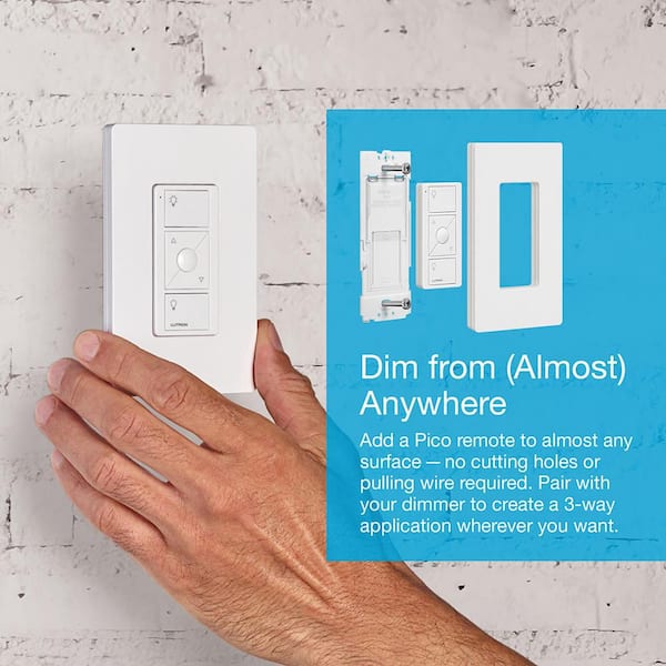 Lutron Caseta Smart Lighting Dimmer Switch for ELV Bulbs, 250-Watt LED Bulbs, Light Almond (PD-5NE-LA)