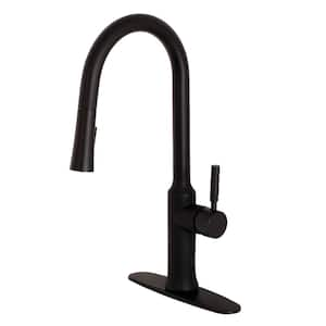 Kaiser Single-Handle Pull-Down Sprayer Kitchen Faucet in Matte Black