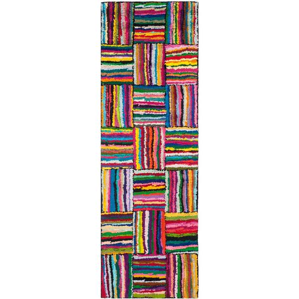SAFAVIEH Nantucket Multi 2 ft. x 11 ft. Striped Geometric Runner Rug