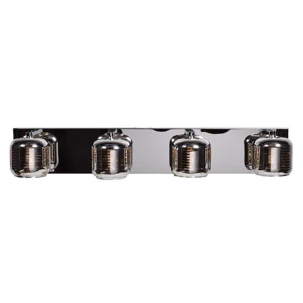 Access Lighting Dor 31 in. W 4.5-Watt Mirrored Stainless Steel Integrated LED Bath Light