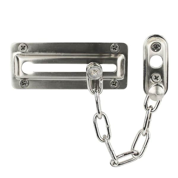 Defiant Satin Nickel Chain Door Guard 70482 - The Home Depot