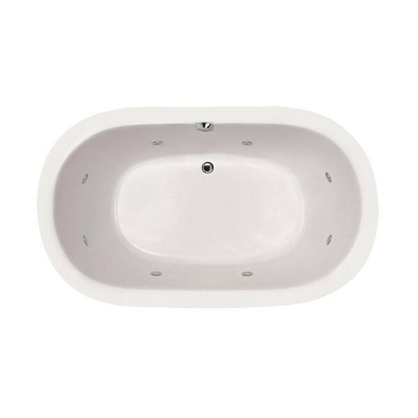 Hydro Systems Concord 60 in. Acrylic Oval Drop-in Whirlpool and Air Bath Bathtub in White
