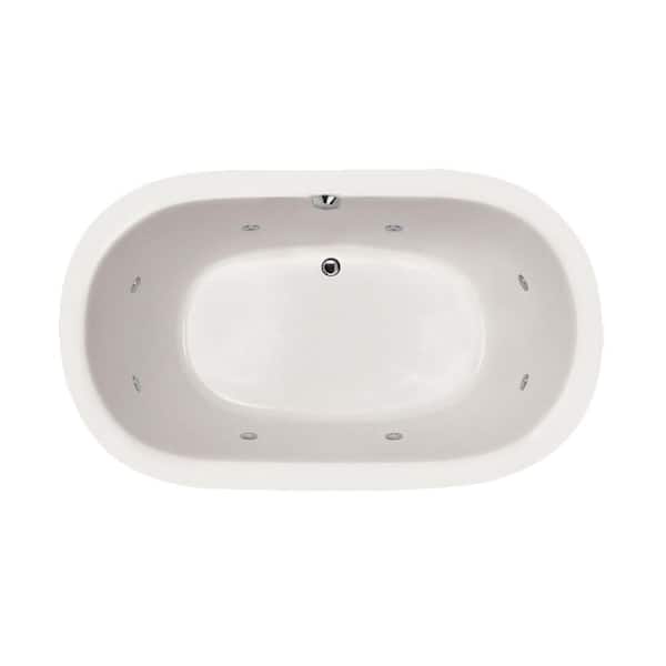 Hydro Systems Concord 60 in. Acrylic Oval Drop-in Whirlpool Bathtub in White