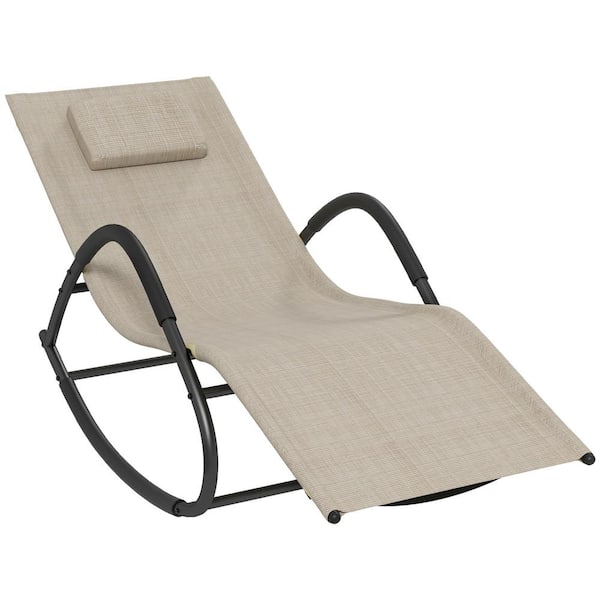 Unbranded Rocking Chair Brown Zero Gravity Patio Cover Chaise SunLounger