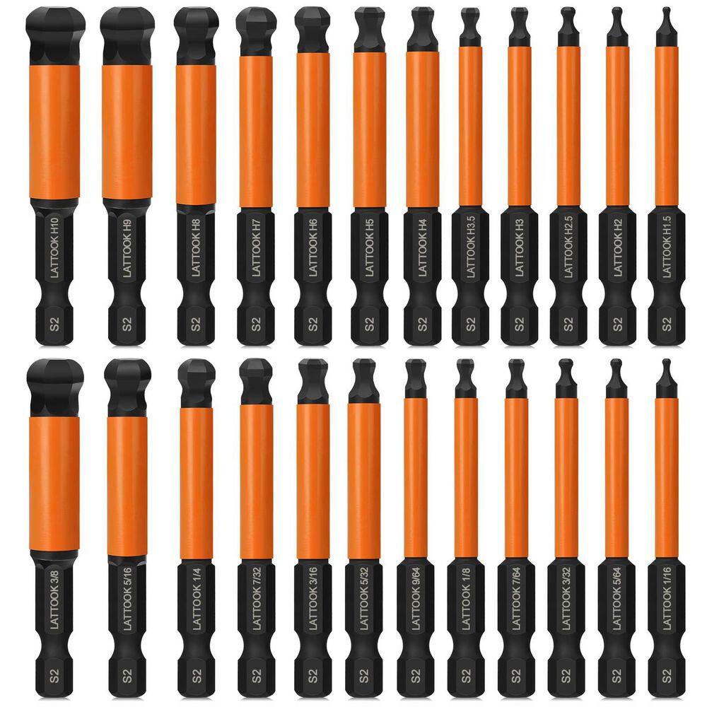 High-Performance S2 Steel Impact Hex Head Allen Wrench Drill Bit Set (20-Piece) with Case screws price history on PriceWatchPro