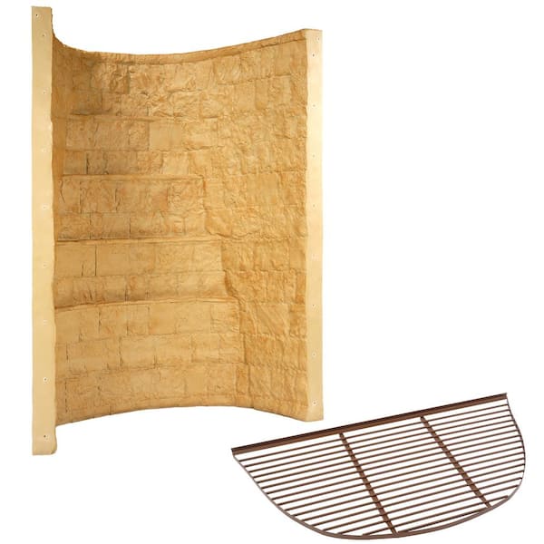 Rockwell 66 in. x 44 in. x 96 in. Tan Composite Window Well with Aluminum Bar Grate