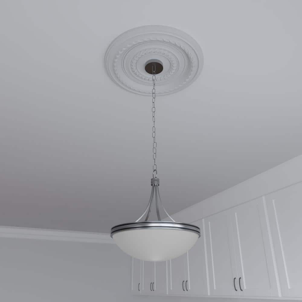 UltraCover Satin Blossom White PVC Ceiling Medallion, 19-Inch Diameter