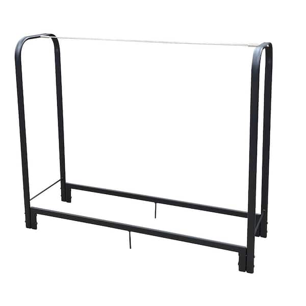 43.2 in. W Heavy-Duty Indoor-Outdoor Firewood Rack, Matte Black