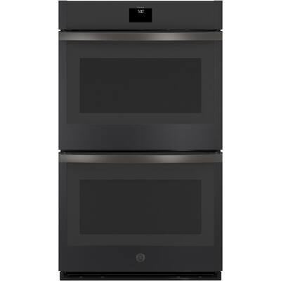 30 in. Smart Double Electric Wall Oven with Convection (Upper Oven) Self-Cleaning in Black Slate, Fingerprint Resistant
