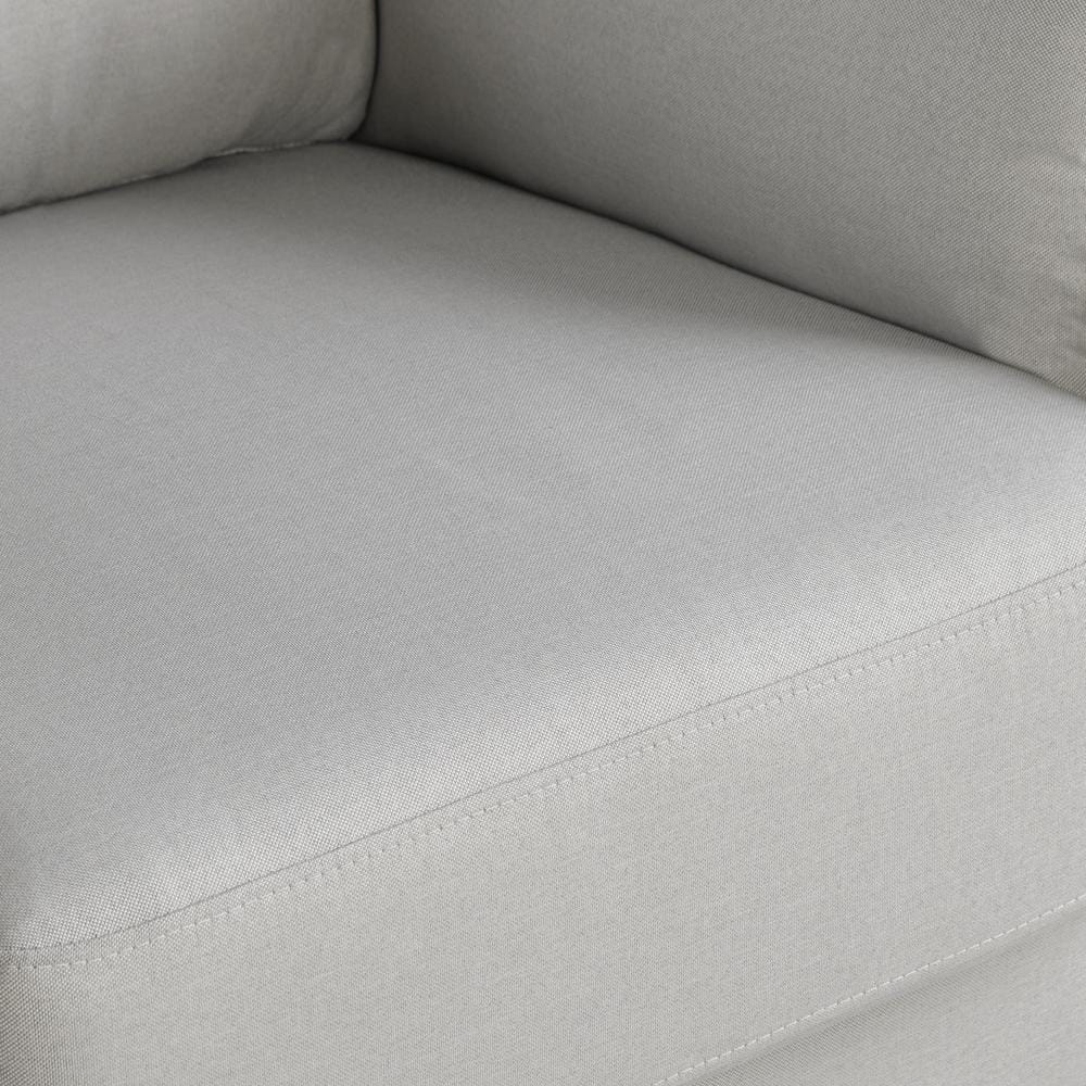 Gray Barrel Accent Chair with Wood Frame and Polyester Upholstery