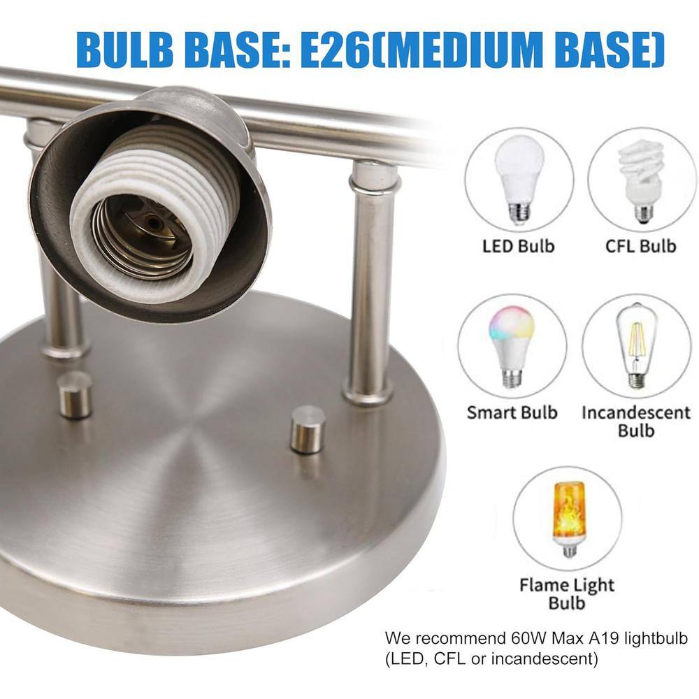 24 Inch Brushed Nickel Vanity Light with Alabaster Glass Shades