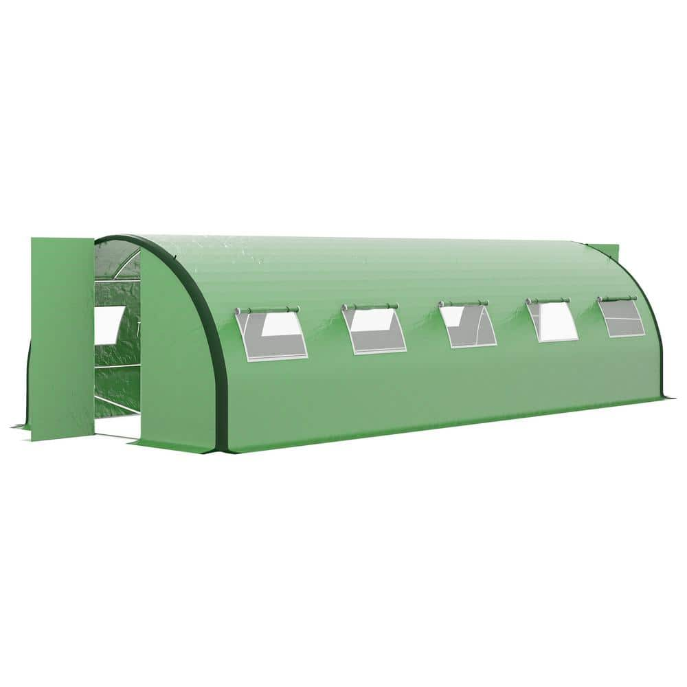  24.6 in. W x 10 in. D x 6.6 in. H Deep Walk-in Green Tunnel Greenhouse