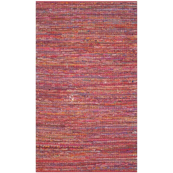 SAFAVIEH Nantucket Red 5 ft. x 8 ft. Striped Area Rug