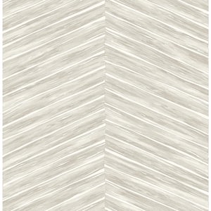 Pina Light Grey Chevron Weave Strippable Roll (Covers 56.4 sq. ft.)