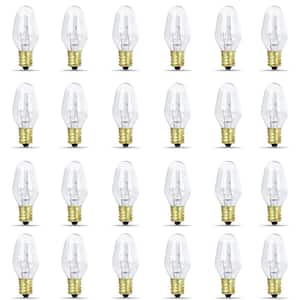 15-Watt C7 E12 Candelabra Base Dimmable Incandescent Candle Warmer Light Bulb Soft White 2700K (24-Pack)