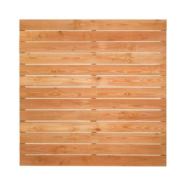 Outdoor Essentials 6 ft. H x 6 ft. W PT Cedar-Tone Wood Flat Top ...