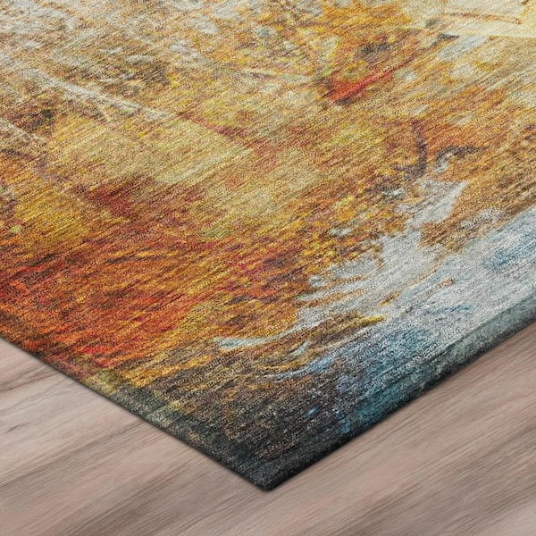 Chantille Machine Washable Indoor/Outdoor Abstract ACN2881 Blue 10 ft. x 14 ft. Area Rug