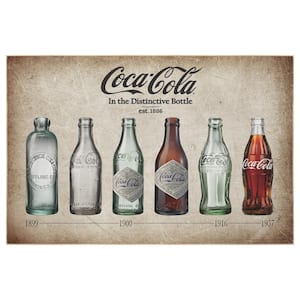 Beige/Multi 3 ft. x 5 ft. Washable Man Cave BedroomCoca-Cola Bottle Evolution Non-Slip Area Rug