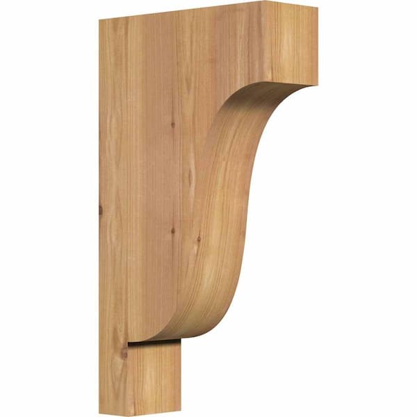 Ekena Millwork 3-1/2 in. x 10 in. x 18 in. Western Red Cedar Newport Smooth Corbel