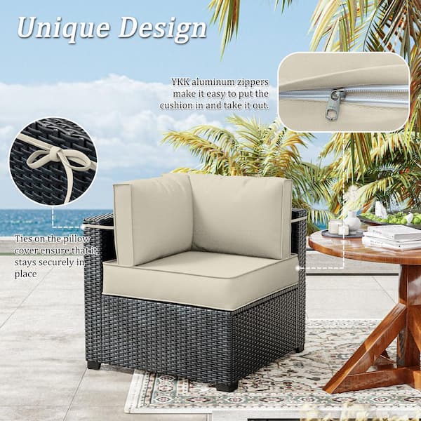 Cushion Covers Outdoor Wicker Loveseat Replacement Cushions Wicker