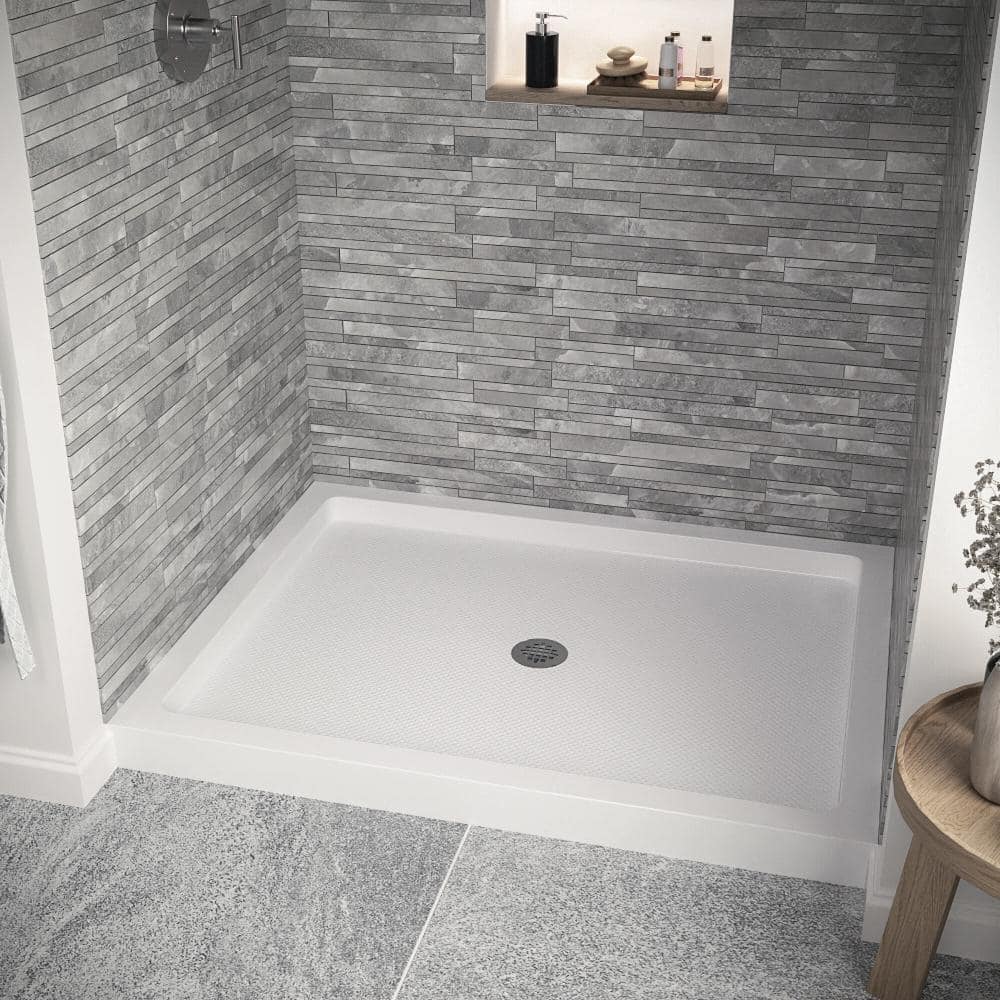 48'' x 36'' Glossy White Acrylic Rectangular Shower Base