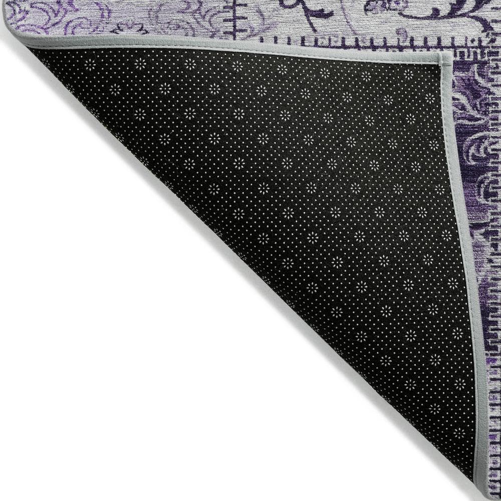Purple Synthetic Flat Woven Reversible 10' x 14' Area Rug