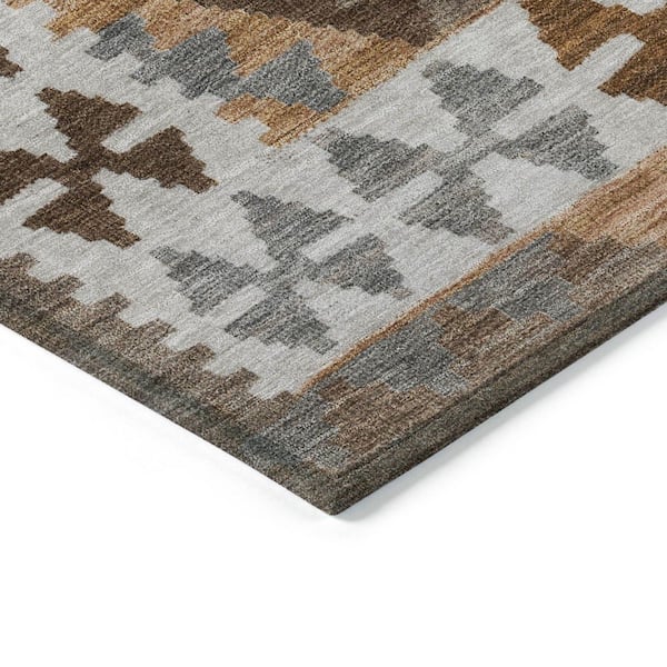 Chantille Machine Washable Indoor/Outdoor Abstract ACN1915 Copper 5 ft. x 7 ft. 6 in. Area Rug