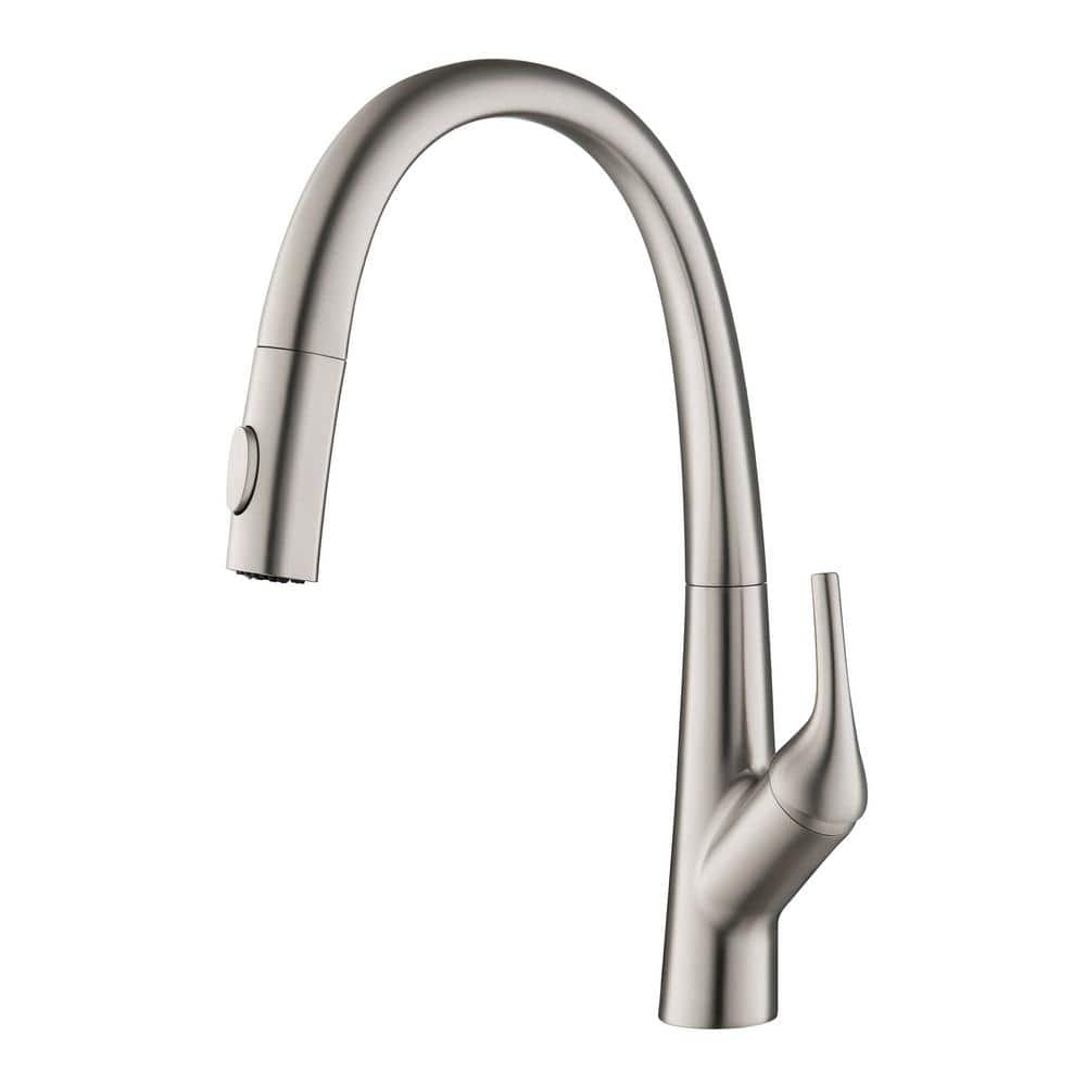 KRAUS Arqo Single-Handle Pull-Down Sprayer Kitchen Faucet in Spot-Free Stainless 