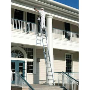 24 ft. Aluminum 3 Section Compact Extension Ladder with 225 lbs. Load Capacity Type II Duty Rating