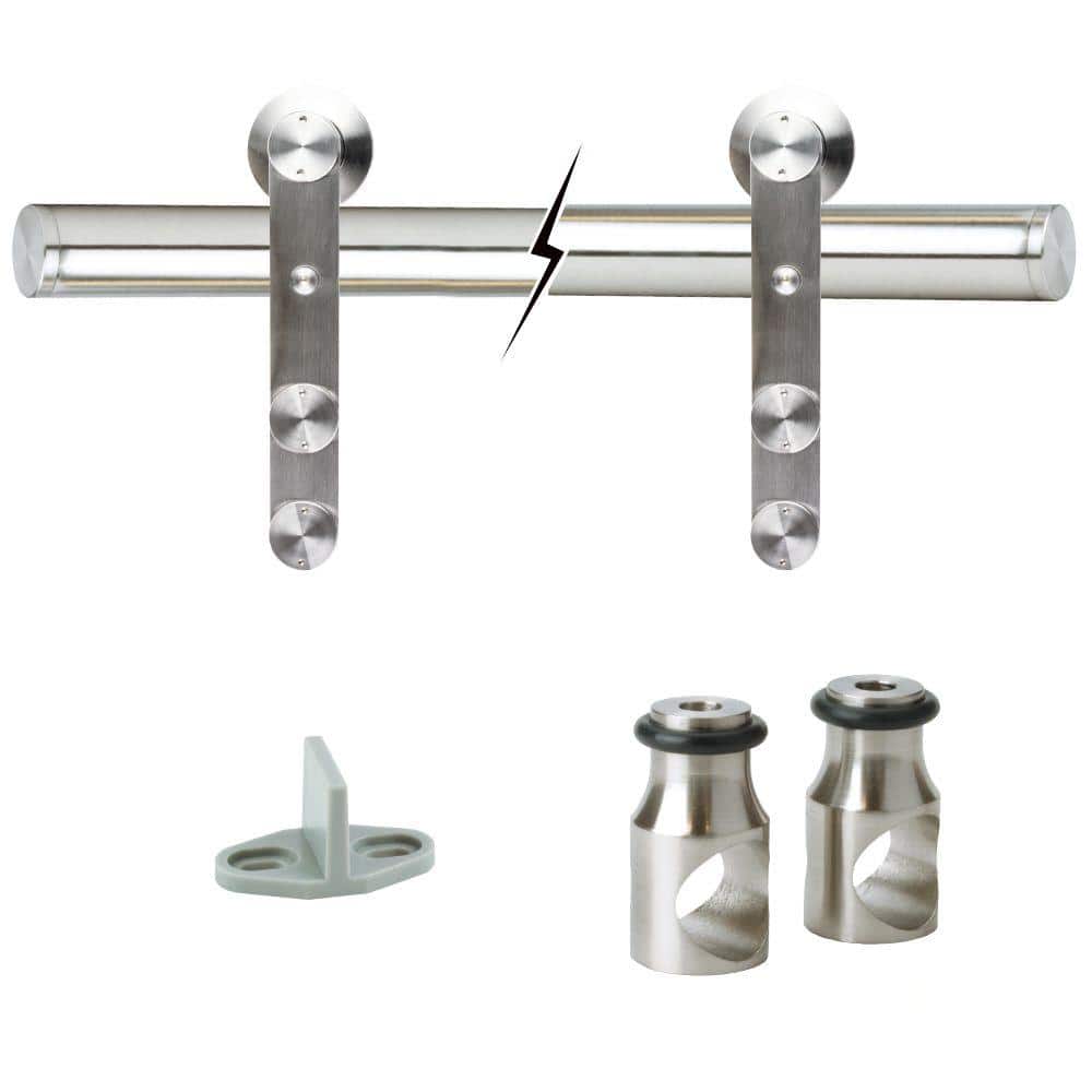 72 in. Stainless Steel Sliding Barn Door Track and Hardware Kit price history on PriceWatchPro
