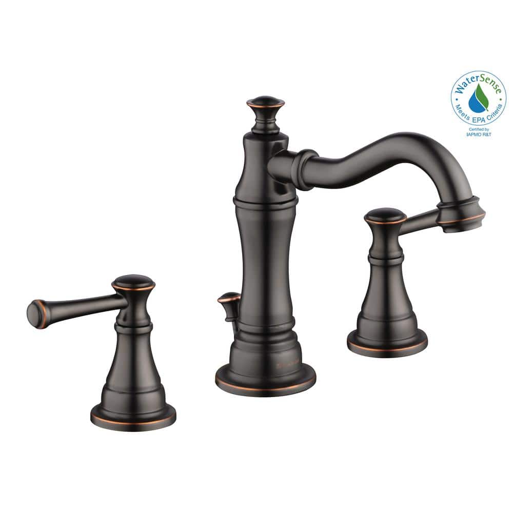 Warnick 8 in. Widespread Double-Handle Bathroom Faucet in Bronze price history on PriceWatchPro