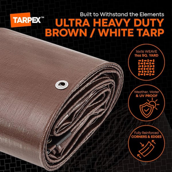 Tarpex 20 Mil Ultra Heavy-Duty Polyethylene Tarp 15 ft. x 15 ft