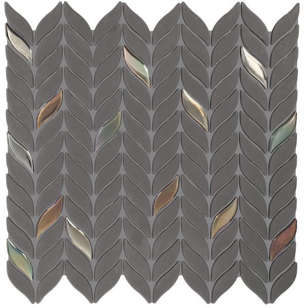 Daltile Starcastle Stardust 13 in. x 12 in. Glass Leaf Mosaic Tile (926.1 sq. ft./Pallet)
