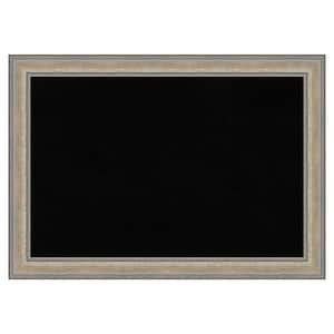Fleur Silver Wood Framed Black Corkboard 41 in. x 29 in. Bulletin Board Memo Board