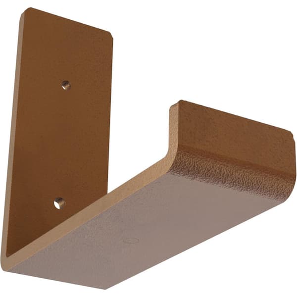 Ekena Millwork 2 in. x 5 1/2 in. x 6 in. Hammered Copper Steel Hanging Shelf Bracket