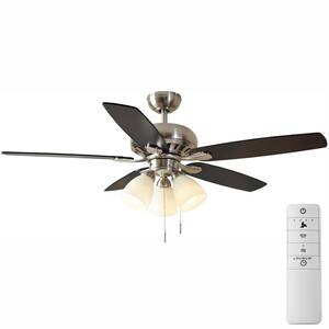 Rockport 52 in. Brushed Nickel LED Smart Hubspace Ceiling Fan with Light Kit and Remote Control