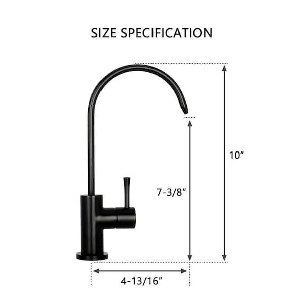 Akicon 1-Handle Matte Black Drinking Fountain Water Faucet AK97703