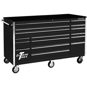 THD Series 72 in. 16-Drawer Roller Cabinet Tool Chest, Black