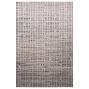 Siran Gray/Cream 2 ft. x 8 ft. Striped Area Rug