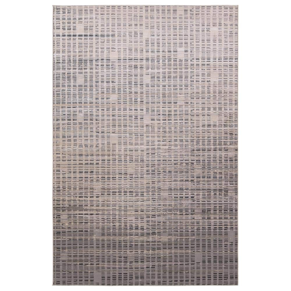 Jaipur Genteel Striped Gray/ Cream Area Rug - 2'8 x 8