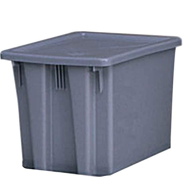 Rubbermaid Commercial Products 19-1/2 in. x 15-1/2 in. x 13 in. Gray Storage Box
