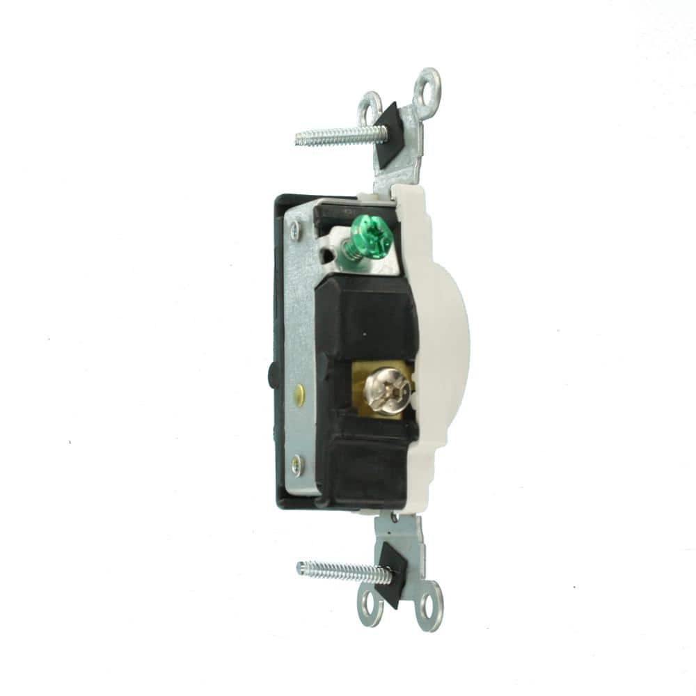 Brown Tamper Resistant Single Receptacle with Wall Plate