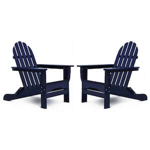 Icon Navy Recycled Plastic Adirondack Chair (2-Pack)