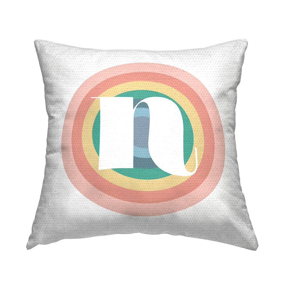 Rainbow Circle Letter N Square Outdoor Throw Pillow price history on PriceWatchPro
