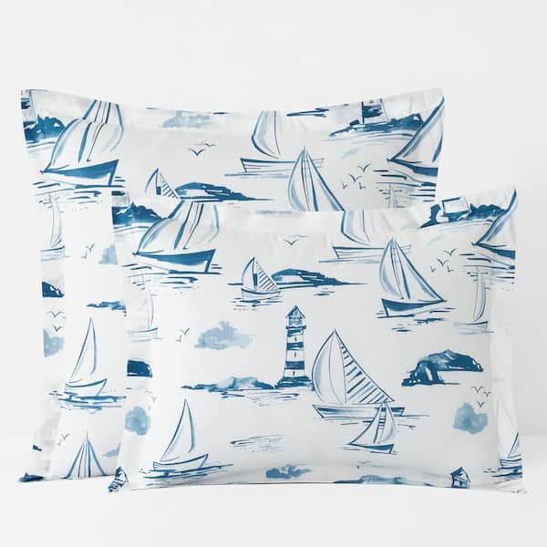 Company Cotton Boats and Lighthouse Percale Sham