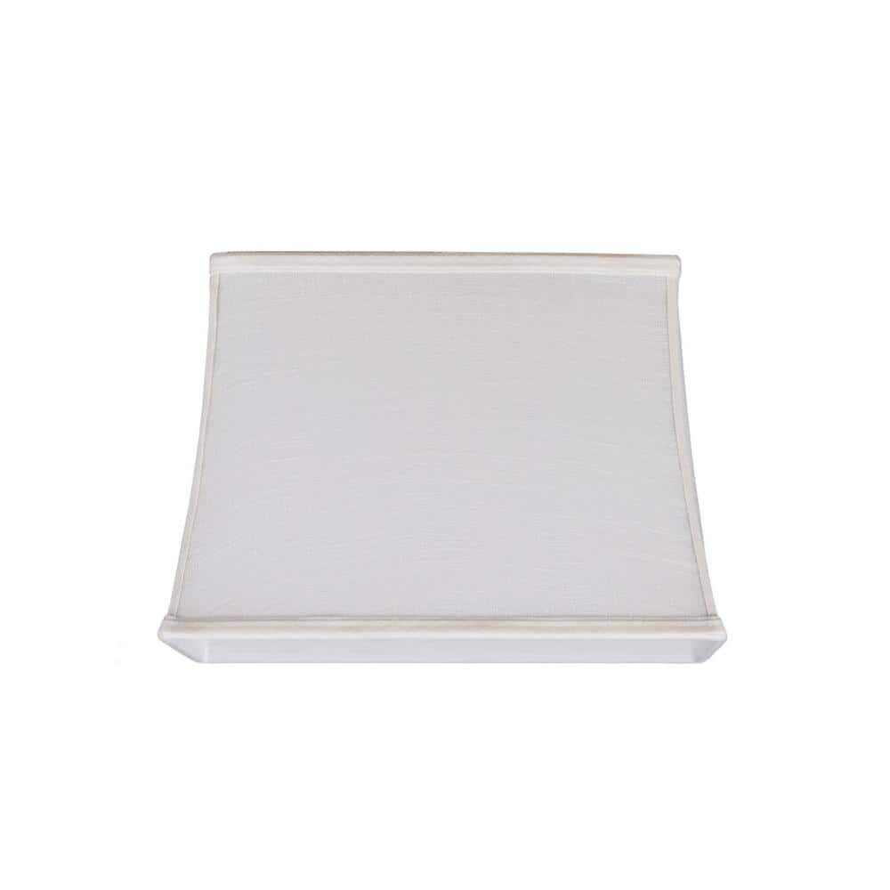 Off-White Linen Rectangular Lamp Shade, 14''