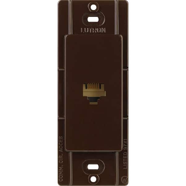 Lutron Claro Telphone Jack, Brown (CA-PJ-BR)