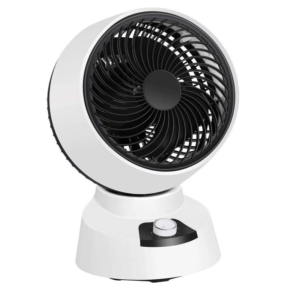 Hongge 8.4 in. 3 Fan Speeds Desk Fan in White LTHD018 The Home Depot