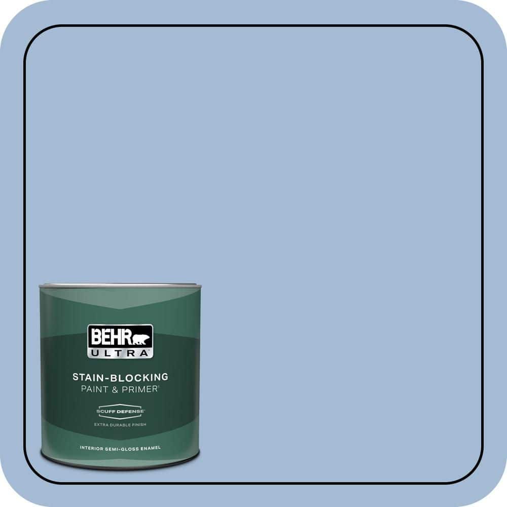 1 qt. #M530-3 Perennial Blue Extra Durable Semi-Gloss Enamel Interior Paint & Primer price history on PriceWatchPro