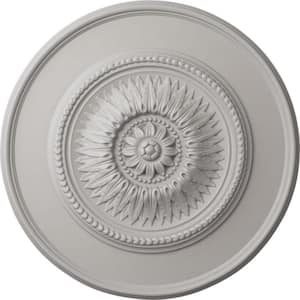 23-1/2 in. x 2-3/4 in. Floral Urethane Ceiling Medallion, Ultra Pure White